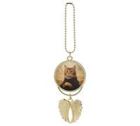 Elegance Mona Cat in The Desert Car Rear View Mirror Pendant for Women Charm Decor Interior Hanging Accessories