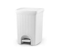 Elegance Ratt 20 Liters White Trash Can Stefanplast