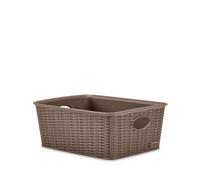 Elegance Rattan Effect Basket 25X19X10 Tortora Brown Stefanplast
