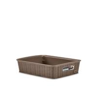 Elegance Rattan Effect Basket 25x19x6 Dove Brown Stefanplast
