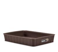 Elegance Rattan Effect Basket 35x26x6 Moka Brown Stefanplast