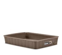 Elegance Rattan Effect Basket 35X26X6 Tortora Brown Stefanplast
