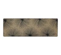 Elegance Runner Mat Dandelion Clock Designed Rubber Door Mat MANTRARAJ Grey 50cm x 150cm