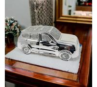 Elegance Silver Crystal Crushed Diamond Car Ornament Glamorous Gift