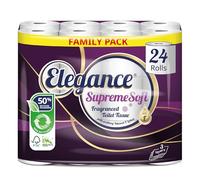 Elegance Supreme Soft Toilet Roll - Bulk Buy Pack of 24 Rolls - Ultra Soft, 3-Ply, Recycled, Vitamin E Infused, Eco-Friendly, UK Manufactured