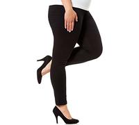 Elegance Women`s Extra Plus Size Elegance Full Length Plain Elastic Stretch Viscose Leggings Size UK10 to UK34 (3XL (UK20/22-EU48/50), Black)