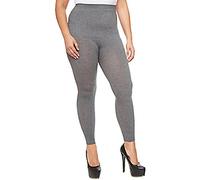 Elegance Women`s Extra Plus Size Elegance Full Length Plain Elastic Stretch Viscose Leggings Size UK10 to UK34 (X-Large (UK16-EU42), Grey)