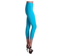 elegance1234 Elegance Ladies Crop with Lace Details 3/4 Cotton Quality Leggings (Ref:2191-laced) (XXX-Large UK 20, Sky Blue)