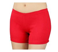 elegance1234 Ladies Superb Soft Stretch Cotton Lycra Sexy Shorts (Large UK 14, Red)