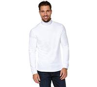 elegance1234 Manches Longues col roulé en Coton Doux Hommes de qualité supérieure de Souffle toutes les Tailles et Couleurs(Men's Roll Neck) Ref:1251 (x-Grand(x-Large), Blanc(White))