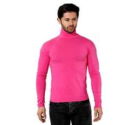 elegance1234 Men's ROLL Neck Tops X-Large HOT Pink