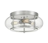 Elegant 1 Bulb Flush Light For Low Ceilings In Brushed Nickel Finish