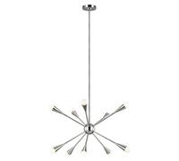 10 Bulb Chandelier LIght Highly Polished Nickel LED G9 3.5W