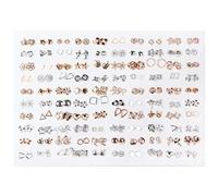 Elegant 100 Pairs Assorted Styles Earrings Earrings Jewelry Set For Women Girls For Women Men