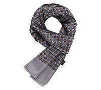 Elegant 100% Silk Men's Scarf 11 Momme Silk Neckerchief Muffler for Men Spring Summer Autumn Transition Season 155 x 26 cm - Floral Grey