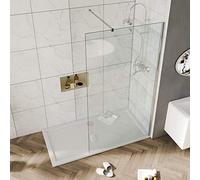 ELEGANT 1000mm Bathroom Shower Screen Walk in Wet Room Shower Door 6mm Safety Toughened Glass Screens Shower Panel