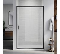 ElEGANT 1000mm Sliding Shower Door with Black Frame, 6mm Glass Sliding Door Panel