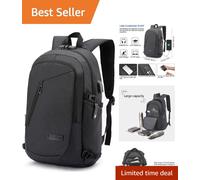 Elegant 15.6-Inch Anti-Theft Travel Backpack with USB Port & Multiple Pockets