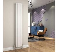 ELEGANT 1800 x 300 mm Designer Vertical Column Radiator White Double Flat Panel