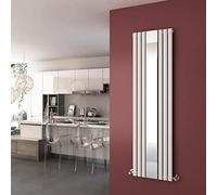ELEGANT 1800 x 499 mm Vertical Mirror Radiator Designer Oval Column Panel Central Heating Radiators (White)