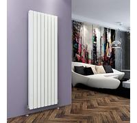 ELEGANT 1800 x 608 mm Vertical Column Designer Radiator White Double Flat Panel Central Heater for Living Room, Bedroom, Bathroom
