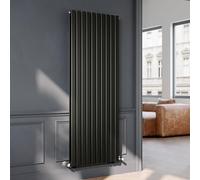 ELEGANT 1800 x 680mm Black Vertical Designer Radiator Flat Panel Double Panel Modern Central Heating Rad
