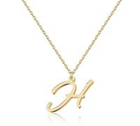Elegant 18K Gold Script Initial Necklace - Personalized Letter Jewelry for Women, Handcrafted Stainless Steel Pendant, Gift for Anniversary, Birthday, Christmas, Graduation, Valentine, Mother's Day