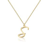 Elegant 18K Gold Script Initial Necklace - Personalized Letter Jewelry for Women, Handcrafted Stainless Steel Pendant, Gift for Anniversary, Birthday, Christmas, Graduation, Valentine, Mother's Day