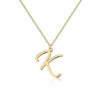 Elegant 18K Gold Script Initial Necklace - Personalized Letter Jewelry for Women, Handcrafted Stainless Steel Pendant, Gift for Anniversary, Birthday, Christmas, Graduation, Valentine, Mother's Day