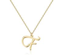 Elegant 18K Gold Script Initial Necklace - Personalized Letter Jewelry for Women, Handcrafted Stainless Steel Pendant, Gift for Anniversary, Birthday, Christmas, Graduation, Valentine, Mother's Day