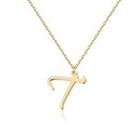 Elegant 18K Gold Script Initial Necklace - Personalized Letter Jewelry for Women, Handcrafted Stainless Steel Pendant, Gift for Anniversary, Birthday, Christmas, Graduation, Valentine, Mother's Day