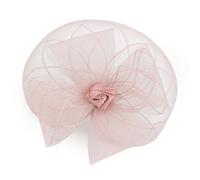 Elegant 1920s Rosette Gauze Fascinator Headband With Mesh Veil For Cosplay Evening Even Elegant Mesh Bridal Hair Accessory