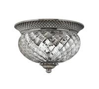 Elegant 2-Bulb Flush Light For Low Ceilings - Antique Nickel Finish