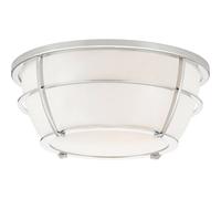 Elegant 2 Bulb Flush Light For Low Ceilings - Polished Chrome Led E27 60W