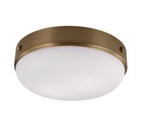 Elegant 2 Bulb Flush Mount Light In Dark Antique Brass For Low Ceilings