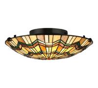 Elegant 2 Bulb Flush Mount Light - Valiant Bronze Led Ceiling Fixture