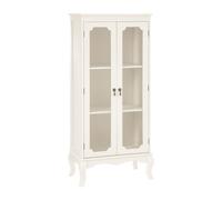Elegant 2 Glass Doors Cabinet, Versatile Cabinet For Bedroom, Pendulum Carved Display Cabinet For Livingroom