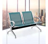 Elegant 2-Seater Waiting Room Chairs Airport Reception Bench with Backrest & Armrests reliable Office Furniture for Clinics Banks & Airports Comfortable Seating Solution