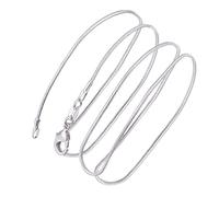 Elegant 20 Inch Forever Necklace for Women Timeless Jewelry Ideal Birthday Party Wedding (Silver, One Size)