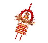 Elegant 2025 Chinese New Year Decorative Luck Character Hanging Ornament For Indoors And Outdoor Festival Environment Cotton Rope Paper Decors