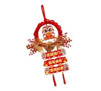 Elegant 2025 Chinese New Year Decorative Luck Character Hanging Ornament For Indoors And Outdoor Festival Environment Cotton Rope Paper Decors