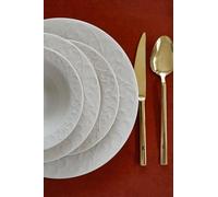 Elegant 24-Piece Dinner Set, 100% Porcelain, White, Includes Service Plates, Bowls & Dessert Plates, Microwave & Dishwasher Safe, Perfect for Any Occasion