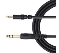 Elegant 3.5mm To 6.35mm Cable Gold Plate Finish 1.5m Length Premium Metal Cores For Optimal Sound /4 To /8inch Cord Male Stereo Converter