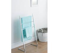 Elegant 3 Arm Chrome Towel Stand, Standing Towel Bar with Air Circulation Space, Modern Metal Towel Rack Premier Housewares Silver One Size