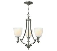 Elegant 3 Bulb Antique Nickel Chandelier Pendant Light For Modern Interiors