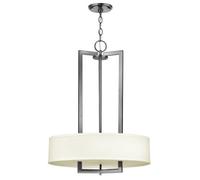 Elegant 3 Bulb Antique Nickel Chandelier Pendant Light With Led E27 60W Bulbs