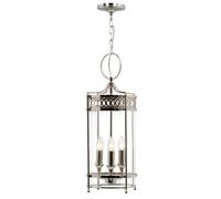Elegant 3 Bulb Ceiling Pendant Light In Highly Polished Nickel Finish