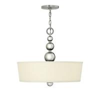 Elegant 3-Bulb Ceiling Pendant Light In Polished Nickel Finish