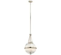 Elegant 3 Bulb Ceiling Pendant Light In Polished Nickel For Stunning Interiors