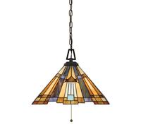 Elegant 3 Bulb Ceiling Pendant Light In Valiant Bronze - Led E27 Fitting